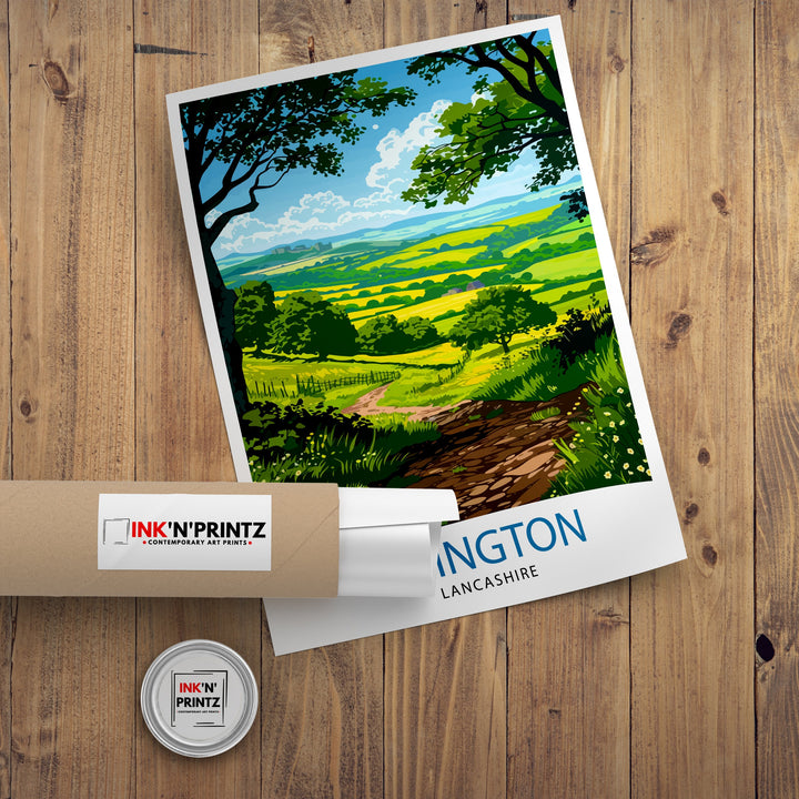 Rivington Lancashire Travel Poster