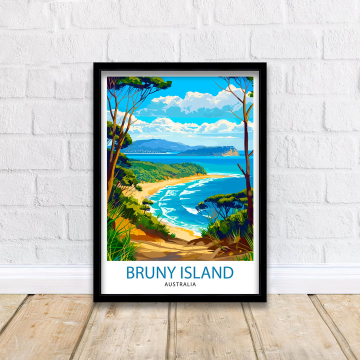 Bruny Island Tasmania Travel Poster