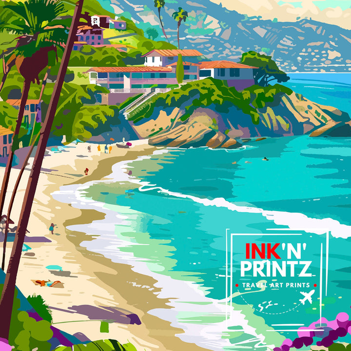 Laguna Beach California Travel Poster|