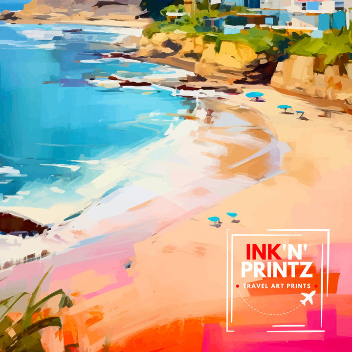 Laguna Beach California Travel Poster|