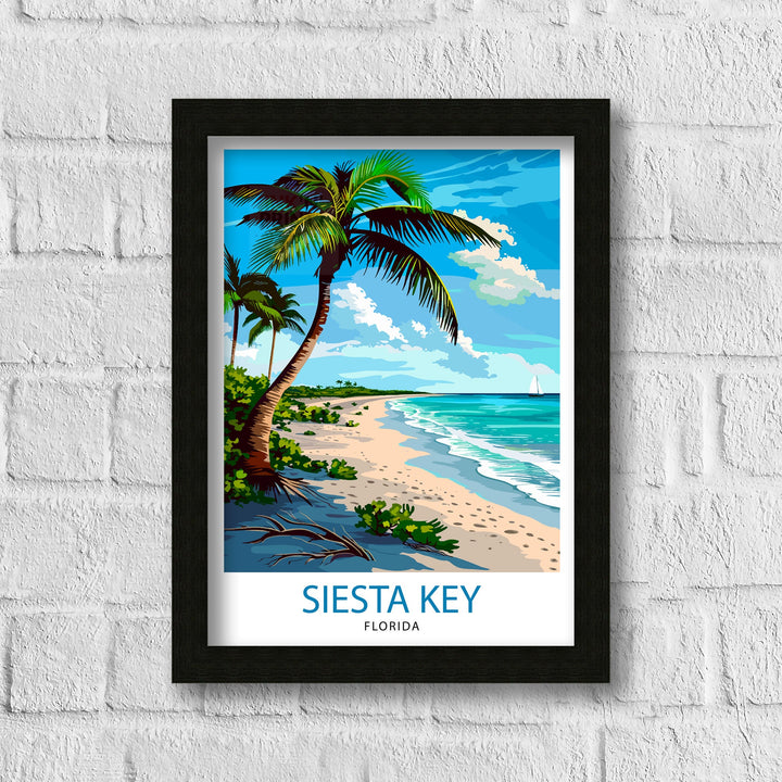 Siesta Key Florida Travel Print Wall Decor Wall Art Siesta Key Wall Hanging Home Décor Siesta Key Gift Art Lovers Florida Art Lover Gift