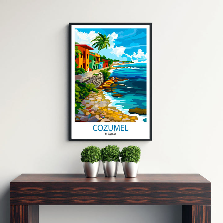 Cozumel Mexico Travel Poster Wall Art Cozumel Wall Hanging Home Décor Cozumel Gift Art Lovers Mexico Art Lover Gift Poster Art