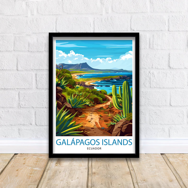 Galapagos Islands Ecuador Travel Poster