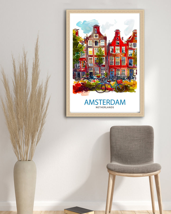 Amsterdam Travel Poster