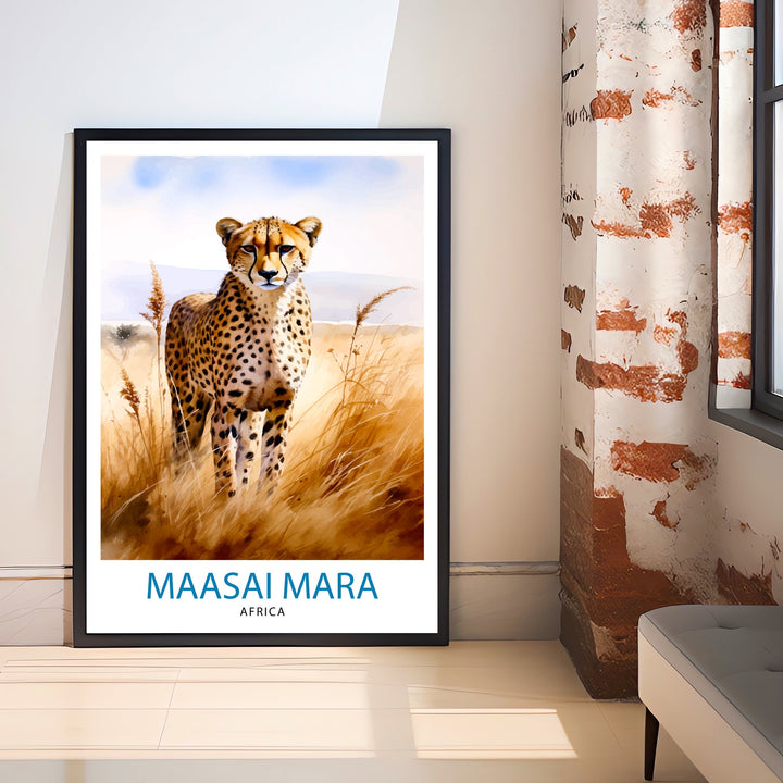 Masai Mara Kenya Travel Poster