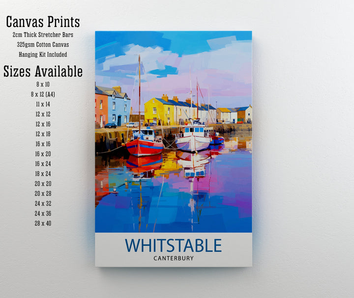 Whitstable Canterbury Travel Poster Wall Art Whitstable Wall Hanging Home Décor Whitstable Gift Art Lovers UK Art Lover Gift Poster Art