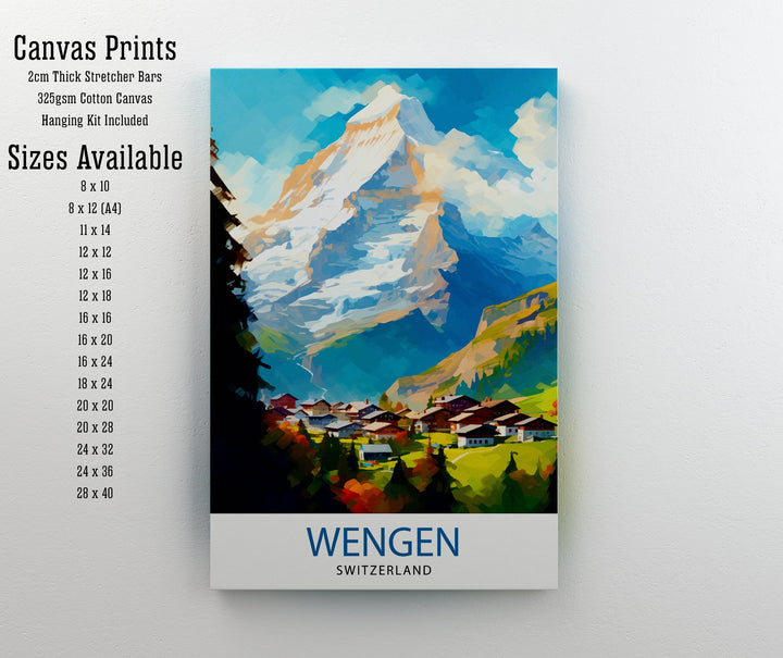 Wengen Switzerland Travel Poster