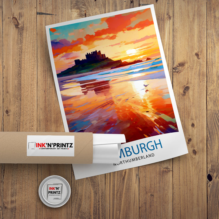 Bamburgh Travel Poster