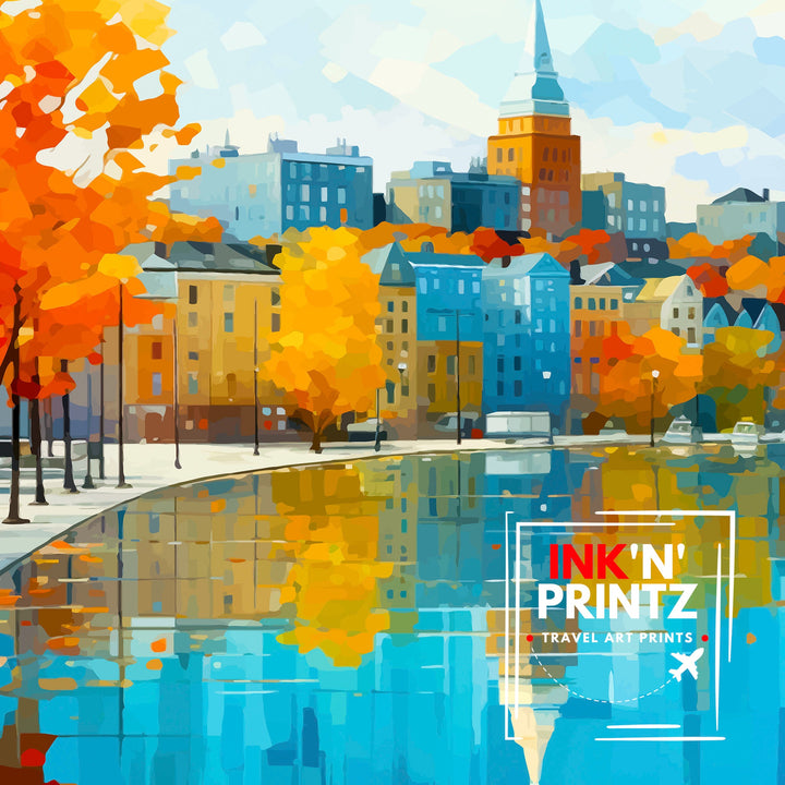 Boston Massachusetts Travel Print Wall Decor Wall Art Boston Wall Hanging Home Décor Boston Gift Art Lovers Massachusetts Art Lover Gift