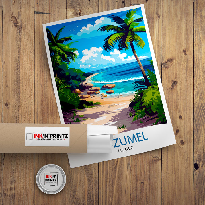 Cozumel Mexico Travel Print Wall Art Cozumel Wall Hanging Home Décor Cozumel Gift Art Lovers Mexico Art Lover Gift Print Art