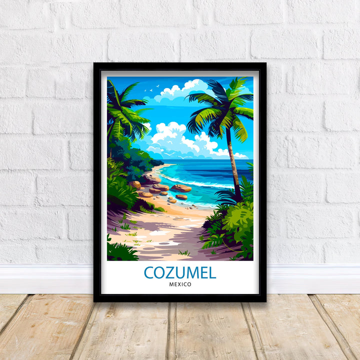 Cozumel Mexico Travel Print Wall Art Cozumel Wall Hanging Home Décor Cozumel Gift Art Lovers Mexico Art Lover Gift Print Art