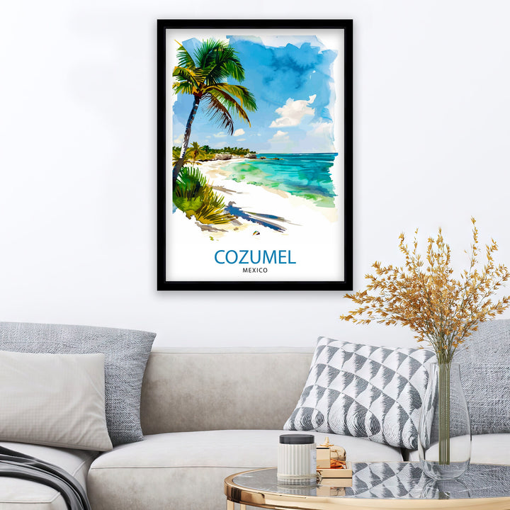 Cozumel Mexico Travel Print Wall Art Cozumel Wall Hanging Home Décor Cozumel Gift Art Lovers Mexico Art Lover Gift Print Art