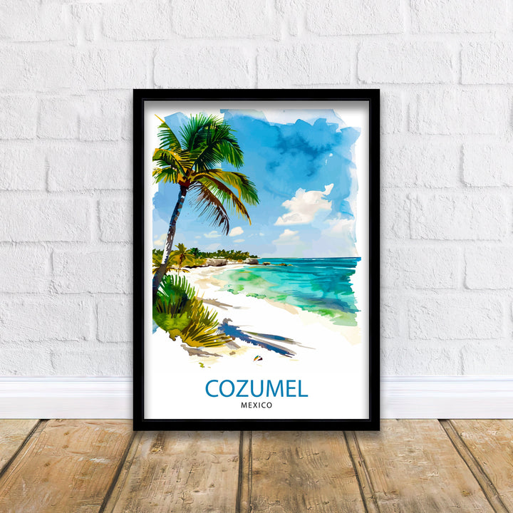 Cozumel Mexico Travel Print Wall Art Cozumel Wall Hanging Home Décor Cozumel Gift Art Lovers Mexico Art Lover Gift Print Art