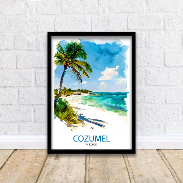 Cozumel Mexico Travel Print Wall Art Cozumel Wall Hanging Home Décor Cozumel Gift Art Lovers Mexico Art Lover Gift Print Art