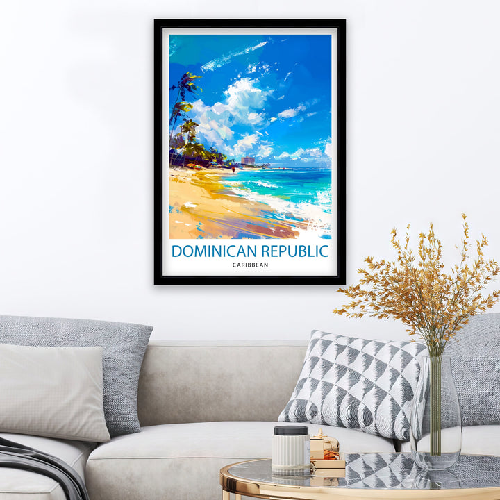 Dominican Republic Travel Print Dominican Republic Wall Art Dominican Republic Poster Caribbean Travel Decor Dominican Republic Souvenir