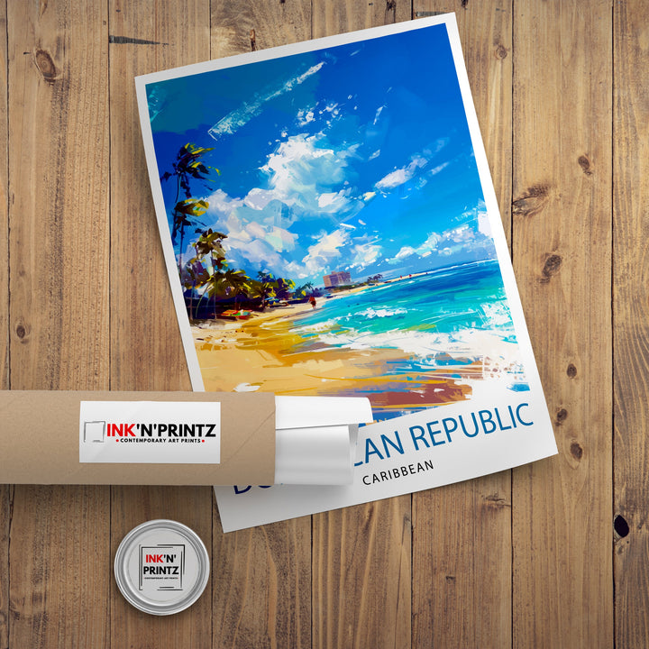 Dominican Republic Travel Print Dominican Republic Wall Art Dominican Republic Poster Caribbean Travel Decor Dominican Republic Souvenir