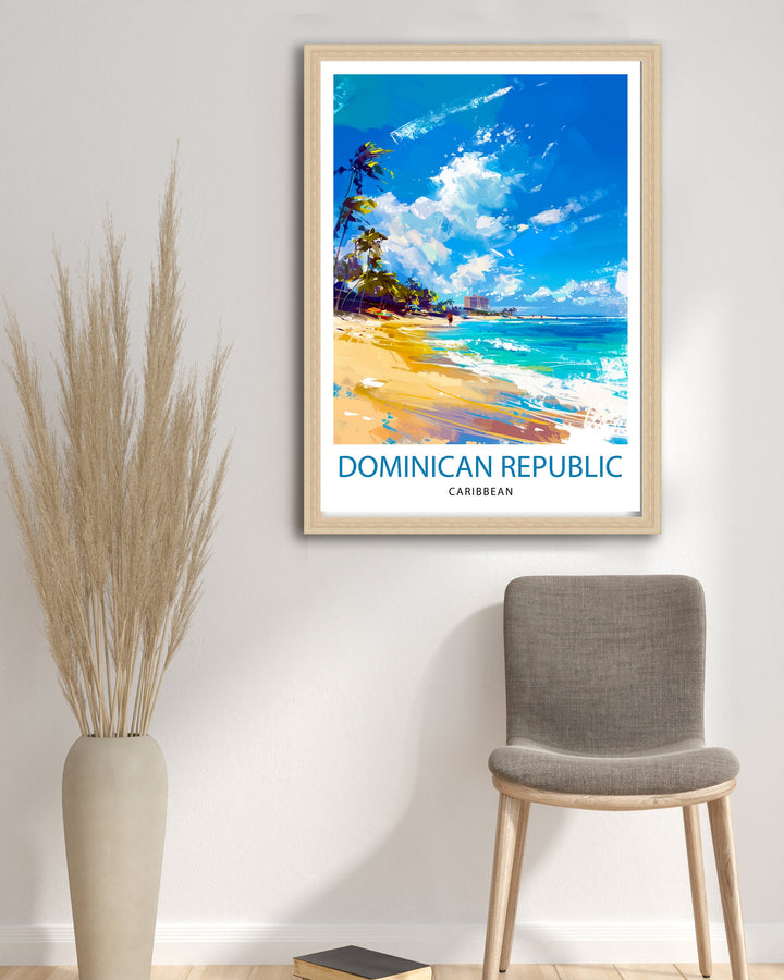 Dominican Republic Travel Print Dominican Republic Wall Art Dominican Republic Poster Caribbean Travel Decor Dominican Republic Souvenir