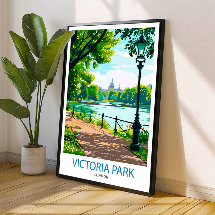 Victoria Park London Travel Poster