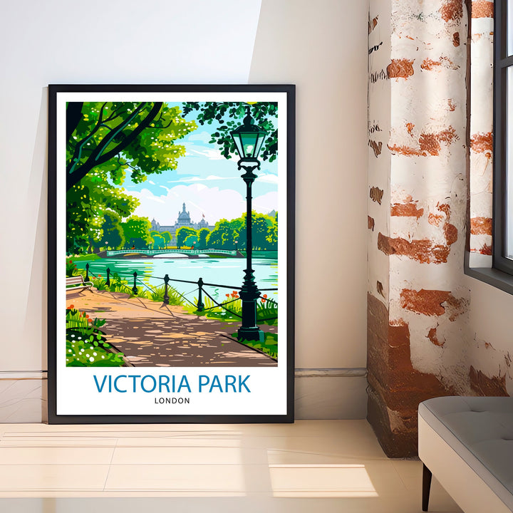 Victoria Park London Travel Poster