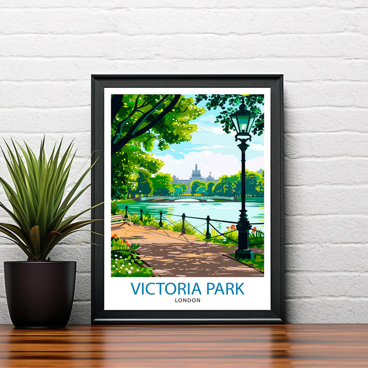 Victoria Park London Travel Poster