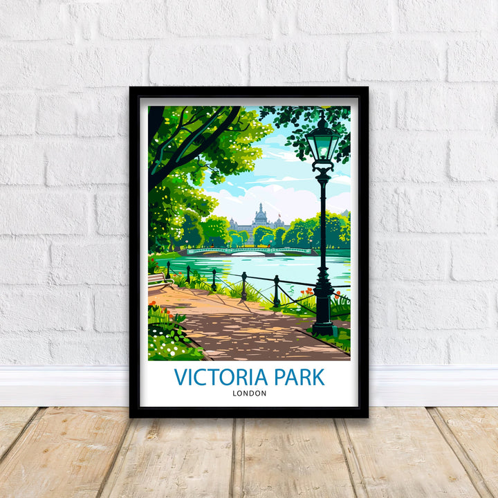 Victoria Park London Travel Poster