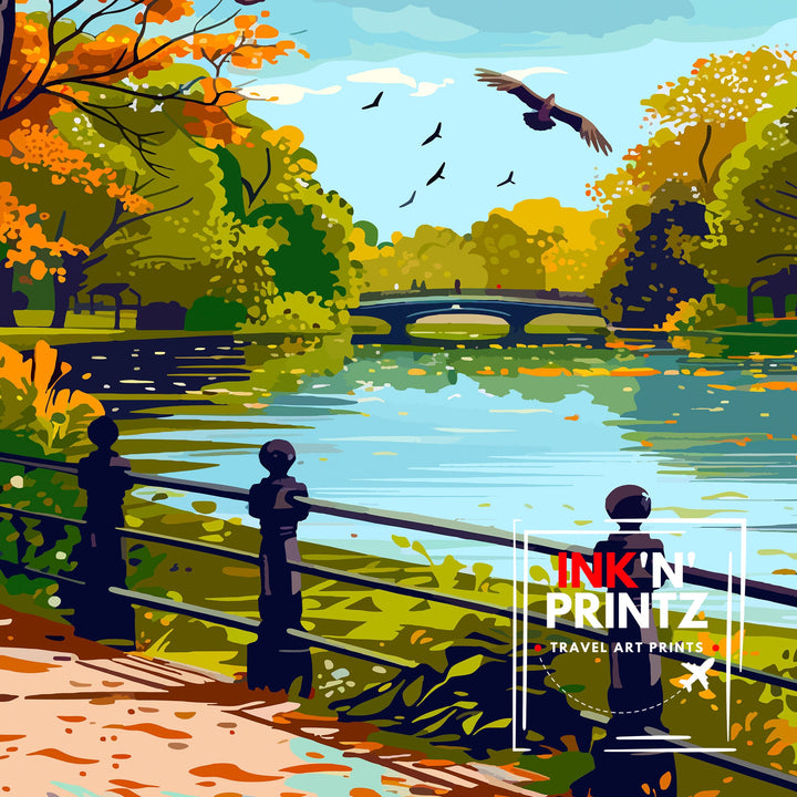 Kensington Gardens London Travel Poster