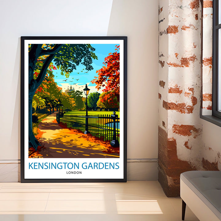 Kensington Gardens London Travel Poster