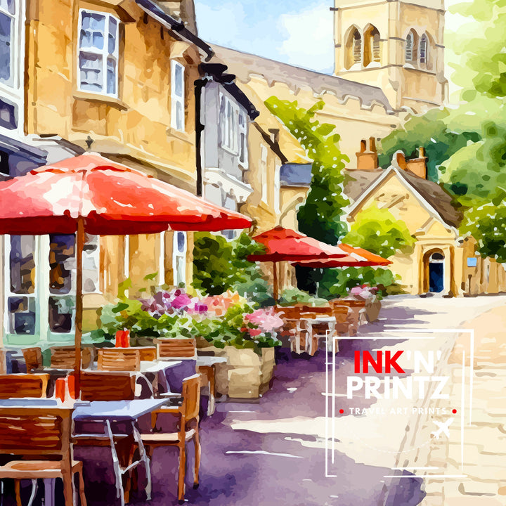 Stow on the Wold Travel Poster England