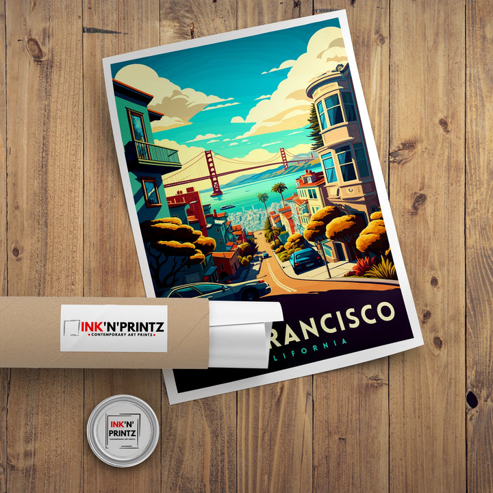 San Francisco California Travel Poster