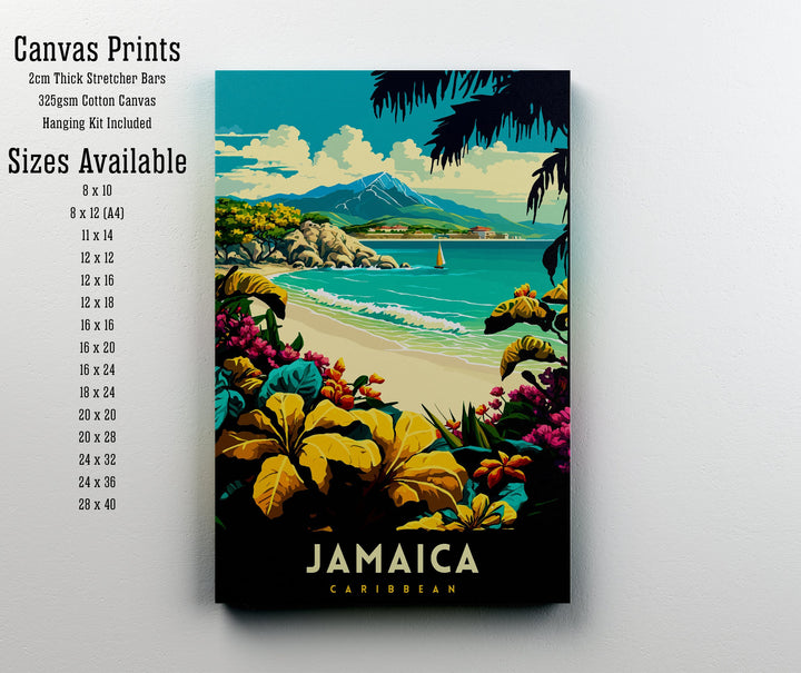 Jamaica Caribbean Travel Print Wall Decor Wall Art Jamaica Wall Hanging Home Décor Jamaica Gift Art Lovers Caribbean Art Lover Gift Print
