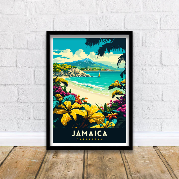 Jamaica Caribbean Travel Print Wall Decor Wall Art Jamaica Wall Hanging Home Décor Jamaica Gift Art Lovers Caribbean Art Lover Gift Print