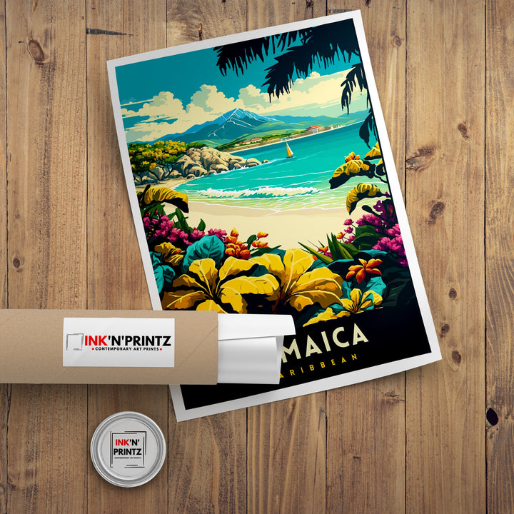 Jamaica Caribbean Travel Print Wall Decor Wall Art Jamaica Wall Hanging Home Décor Jamaica Gift Art Lovers Caribbean Art Lover Gift Print