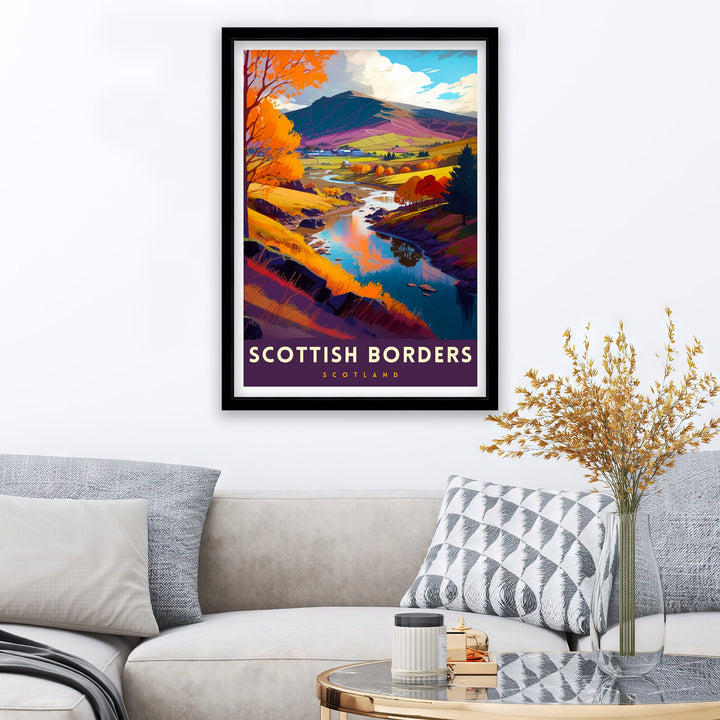 Scottish Borders Travel Print Wall Decor Wall Art Scottish Borders Wall Hanging Home Décor Scottish Borders Gift Art Lovers Scotland Art