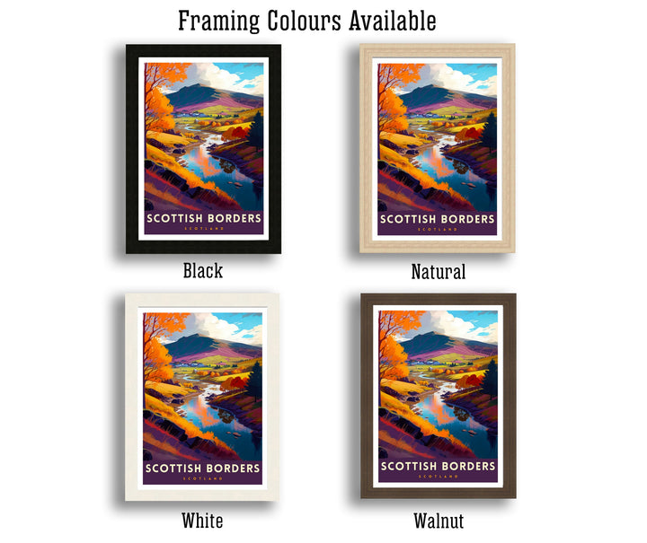 Scottish Borders Travel Print Wall Decor Wall Art Scottish Borders Wall Hanging Home Décor Scottish Borders Gift Art Lovers Scotland Art