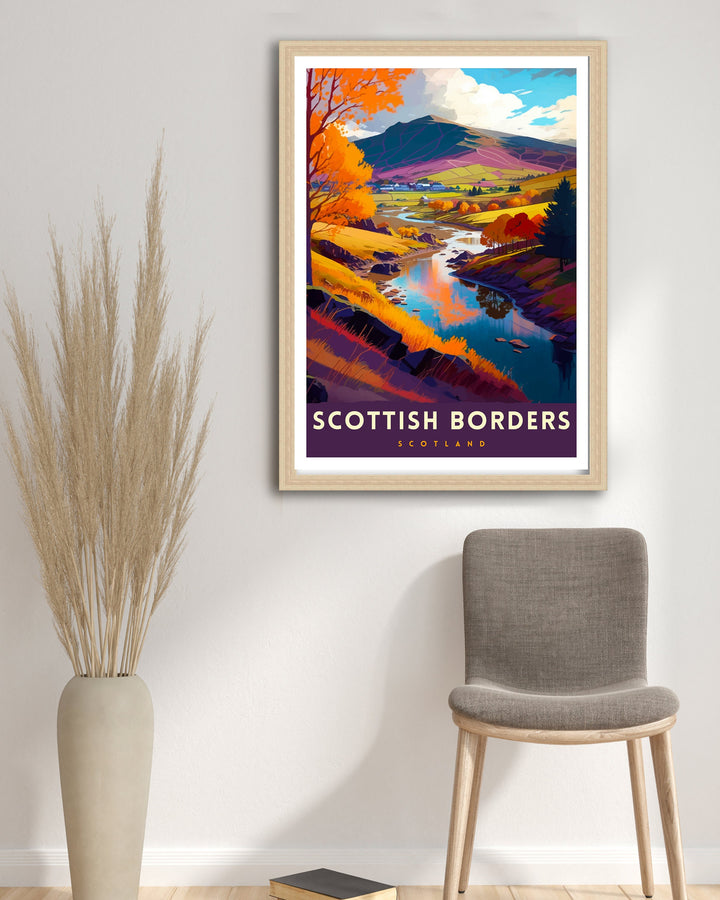 Scottish Borders Travel Print Wall Decor Wall Art Scottish Borders Wall Hanging Home Décor Scottish Borders Gift Art Lovers Scotland Art