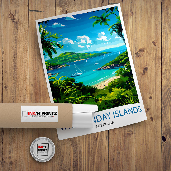 Whitsunday Islands Australia Travel Poster