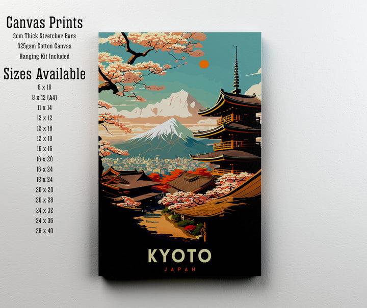 Kyoto Japan Travel Print Japan Wall Decor Kyoto Poster Japan Travel Prints Kyoto Art Print Kyoto Japan Illustration Kyoto Wall Art Japan