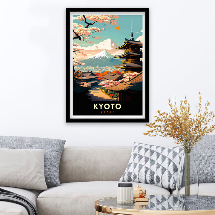 Kyoto Japan Travel Print Japan Wall Decor Kyoto Poster Japan Travel Prints Kyoto Art Print Kyoto Japan Illustration Kyoto Wall Art Japan