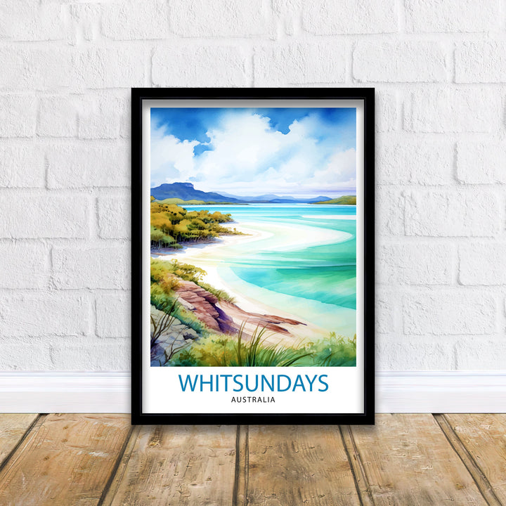 Whitsunday Australia Travel Poster Whitsunday Islands Wall Art Whitsunday Home Decor Australian Illustration Travel Poster Gift Australia