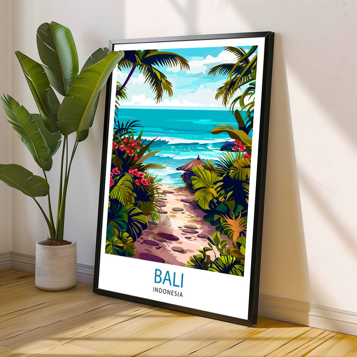 Bali Indonesia Travel Poster