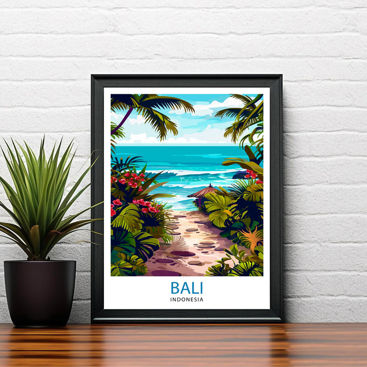 Bali Indonesia Travel Poster