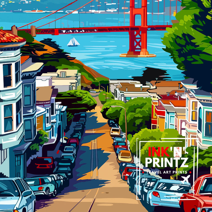 San Francisco California Travel Poster