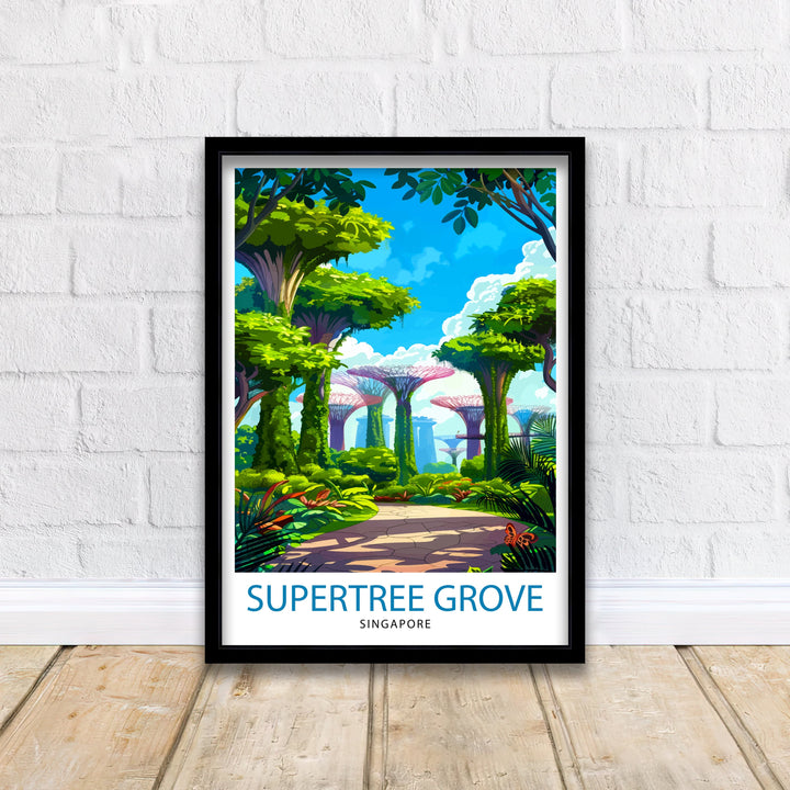Supertree Grove Singapore Travel Poster