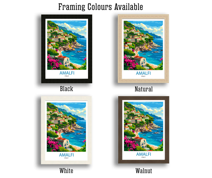 Amalfi Italy Travel Poster