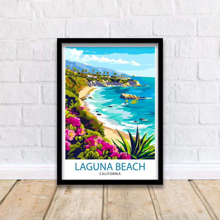 Laguna Beach California Travel Poster