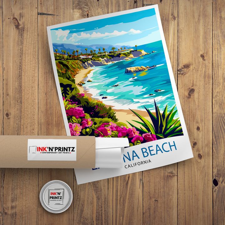Laguna Beach California Travel Poster