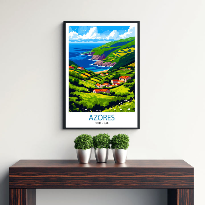 Azores Portugal Art Poster