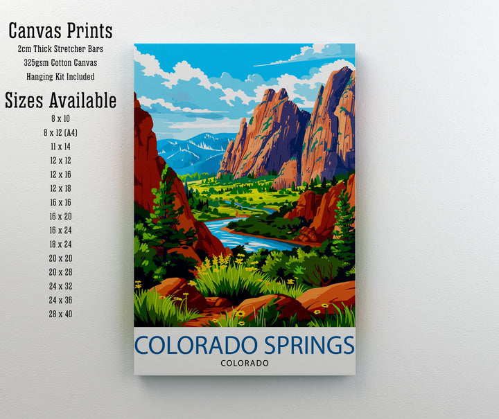 Colorado Springs Colorado Travel Poster