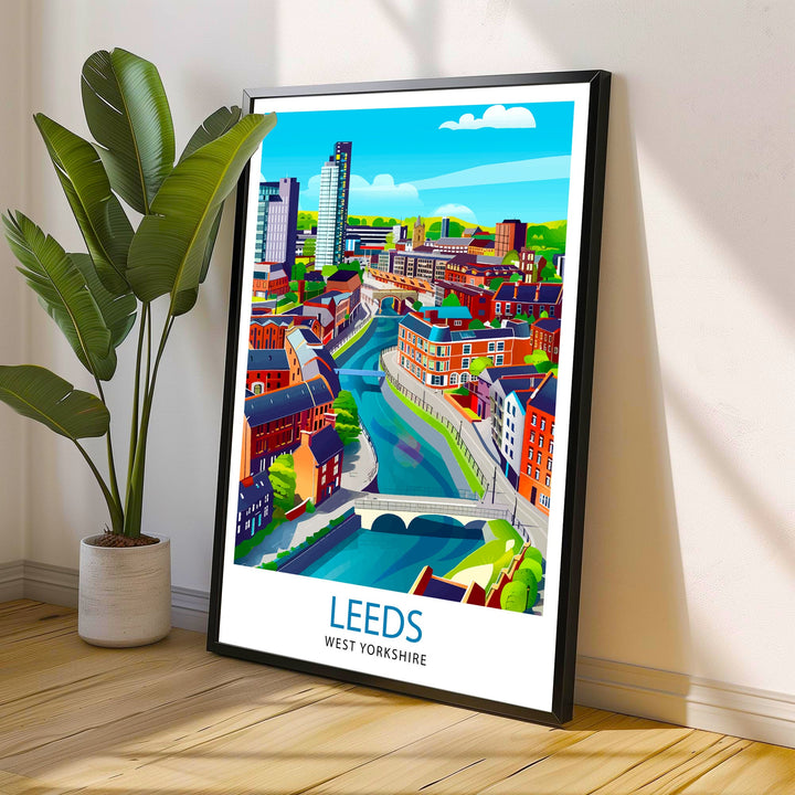 Leeds England Travel Poster