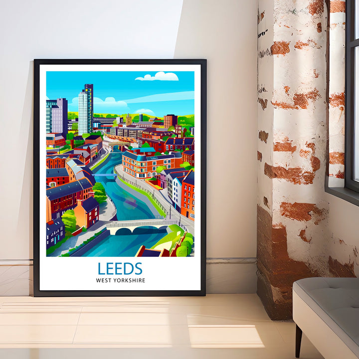 Leeds England Travel Poster